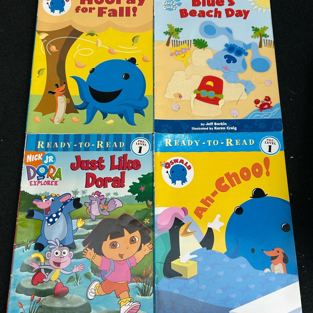Kids Storybook Set - Blue, Yellow, Red, Gray